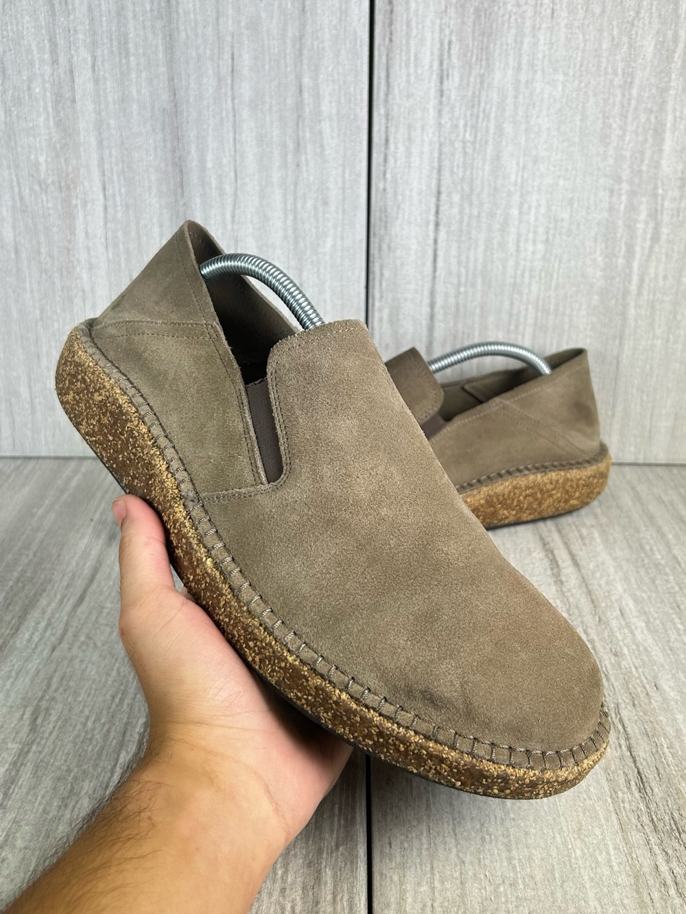 Birkenstock Callan Charcoal Taupe Leather Loafer Slip On Shoes Mens Size 10 43